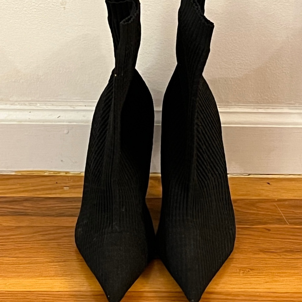 Zara black stretch boots size 41